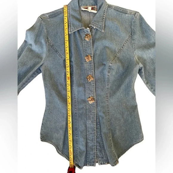 Vintage Hairston Roberson Western Denim Shirt womens size small - Picture 12 of 12
